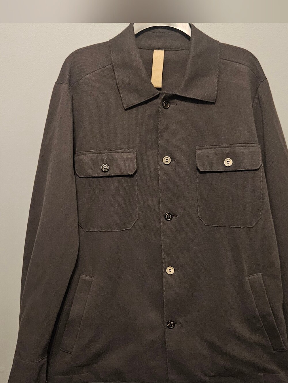 Eleventy Men's Button Front Gray Overshirt Shirt Jacket Size 56 EU  / US 46